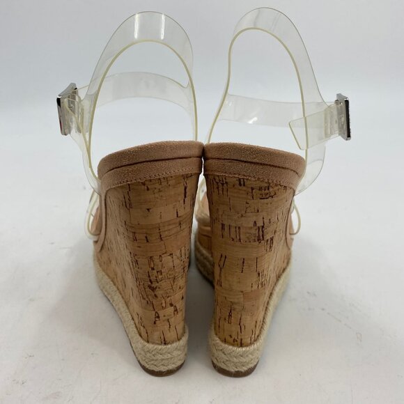 Steve Madden Beige Ultra-High Wedge Sandal | Size 8 - Picture 4 of 9